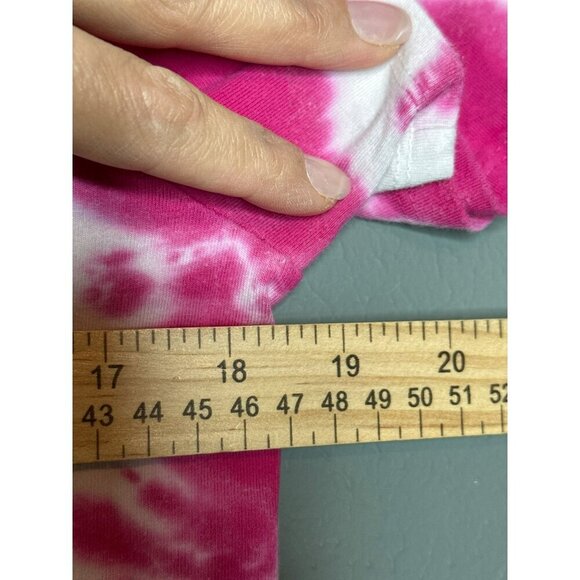 Hot Topic Women's XL Barbie Logo Heart Tie-Dye Hot Pink Girls Baby T-Shirt - Picture 6 of 7